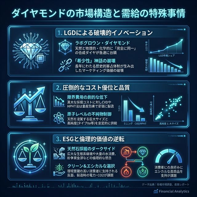 ダイヤモンドの市場構造イメージ