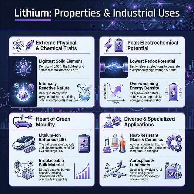 Lithium physical properties and industrial uses